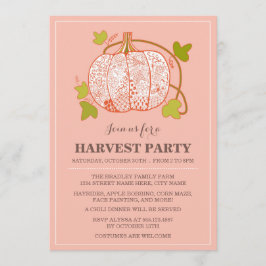 Whimsical Pumpkin Harvest Party Einladung