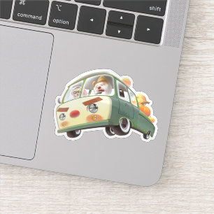 Whimsical Pumpkin Ride Aufkleber