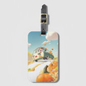 Whimsical Pumpkin Ride Gepäckanhänger (Vorderseite Vertikal)