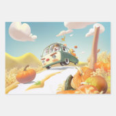 Whimsical Pumpkin Ride Geschenkpapier Set (Vorderseite)