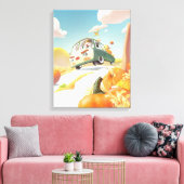 Whimsical Pumpkin Ride Leinwanddruck (Insitu (Wohnzimmer))