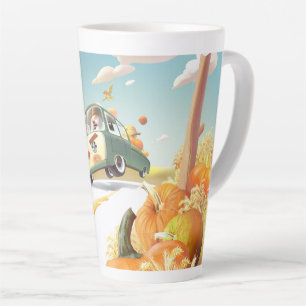 Whimsical Pumpkin Ride Milchtasse