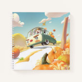 Whimsical Pumpkin Ride Notizblock (Vorderseite)