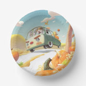 Whimsical Pumpkin Ride Pappteller (Vorderseite)