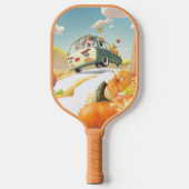 Whimsical Pumpkin Ride Pickleball Schläger (Vorderseite)