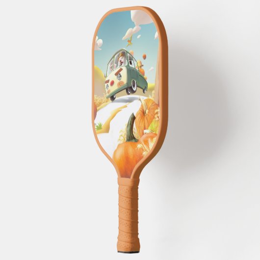 Whimsical Pumpkin Ride Pickleball Schläger (Links)