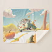 Whimsical Pumpkin Ride Sherpadecke (Vorderseite (Horizontal))