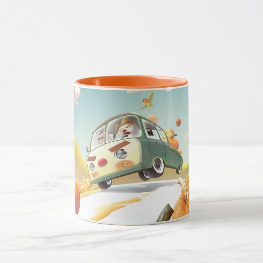 Whimsical Pumpkin Ride Tasse (Zentrum)