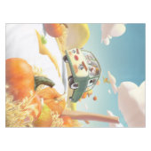Whimsical Pumpkin Ride Tischdecke (Vorderseite (Horizontal))