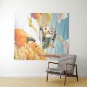 Whimsical Pumpkin Ride Wandteppich (Beispiel (Horizontal))