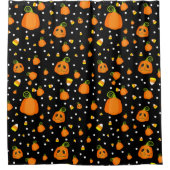 Whimsical Pumpkins & Candy Mais Fun Halloween Duschvorhang (Vorderseite)