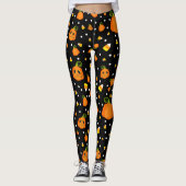 Whimsical Pumpkins & Candy Mais Fun Halloween Leggings (Vorderseite)