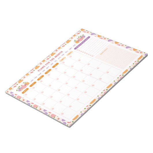 Whimsical Pumpkins monatlich zu tun, Planer aufzul Notizblock (angewinkelt)