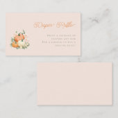 Whimsical Pumpkins & Pink Diaper Raffel Begleitkarte (Vorne/Hinten)