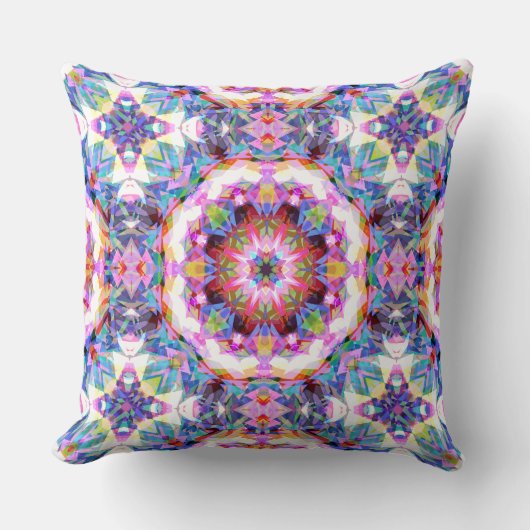 Whimsical Purple Blue Pink Colorful Pattern Kissen (Vorderseite)