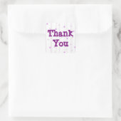 Whimsical Purple Blumen Danke, dass du Sticker (Tasche)