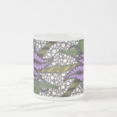 Whimsical Purple Leaf Flower Zentangle Muster Fro Mattglastasse (Mittel)