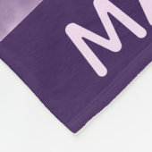 Whimsical Purple Moon Art Personalised Fleecedecke (Ecke)