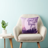 Whimsical Purple Moon Good Night Art Kissen (Stuhl )