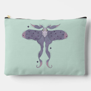 Whimsical Purple Motte mit Sternenglanz Zubehörtasche