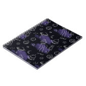 Whimsical Purple Outer Space Seamless Pattern Notizblock (Linke Seite)