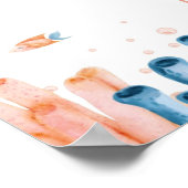 Whimsical Quallyfish Lullaby Zitat individuell ein Poster (Ecke)