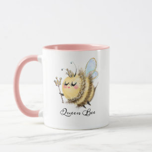 Whimsical Queen Bee mit Krone und Wand Tasse