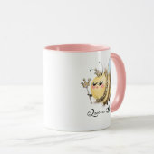 Whimsical Queen Bee mit Krone und Wand Tasse (VorderseiteRechts)