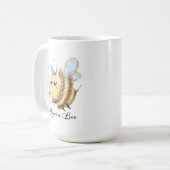 Whimsical Queen Bee mit Krone und Wand Tasse (Vorderseite Links)