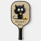 *~* Whimsical Quirky Cat AP68 Floral 11 FOTO Pickleball Schläger (Rückseite)