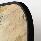 *~* Whimsical Quirky Cat AP68 Floral 3 FOTO Pickleball Schläger (Linke Seite)