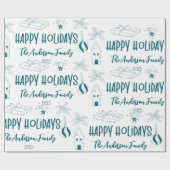 Whimsical Quirky Doodle Holiday Geschenkpapier (Flach)