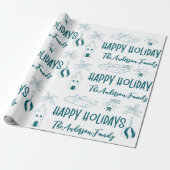 Whimsical Quirky Doodle Holiday Geschenkpapier (Ungerollt)