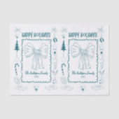 Whimsical Quirky Doodle Holiday Seidenpapier (Vorderseite)