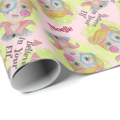 Whimsical Quirky Elf Mitte Jahrhundert Retro Weihn Geschenkpapier (Rolleneckpunkt)