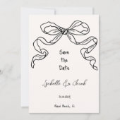 Whimsical Quirky Hand Draw Save the Date Einladung (Vorderseite)