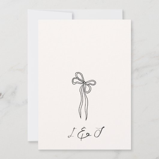 Whimsical Quirky Hand Draw Save the Date Einladung (Rückseite)