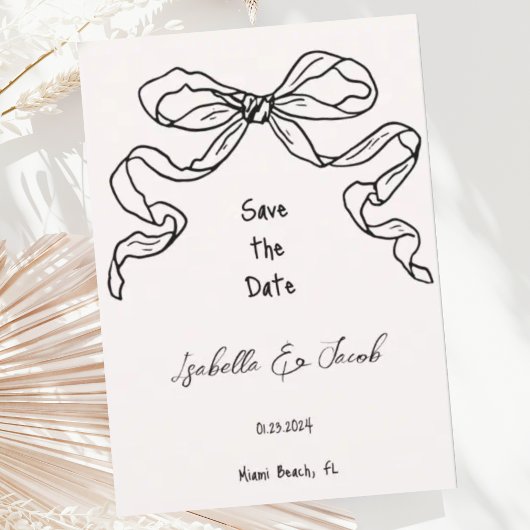 Whimsical Quirky Hand Draw Save the Date Einladung