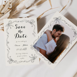 Whimsical Quirky Hand Draw Save the Date Karte