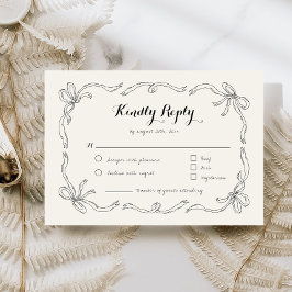 Whimsical Quirky Hand Draw UAWG Response Card RSVP Karte