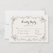 Whimsical Quirky Hand Draw UAWG Response Card RSVP Karte (Vorderseite)