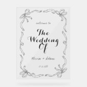 Whimsical Quirky Hand Draw Willkommen Acrylschild (Vorderseite)