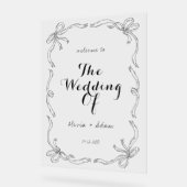 Whimsical Quirky Hand Draw Willkommen Acrylschild (Winkel)