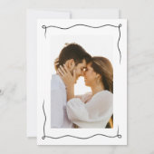 Whimsical Quirky Hand Drawn Cherry Cake Wedding Save The Date (Rückseite)