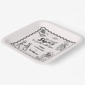 Whimsical Quirky Hand Drawn Doodles Halloween Pappteller (Gewinkelt)