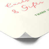 Whimsical Quirky handgeschriebene Bow Cards und Ge Poster (Ecke)