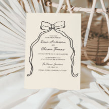 Whimsical Quirky handgeschriebene Bow Wedding