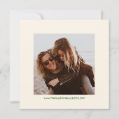 Whimsical Quirky handgeschriebene Bow Wedding Save The Date (Rückseite)