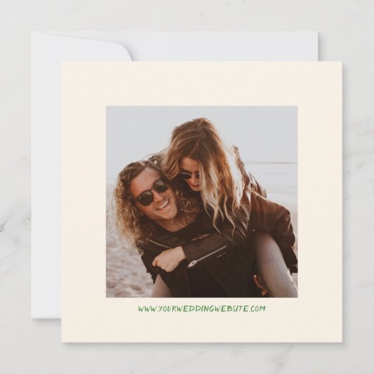 Whimsical Quirky handgeschriebene Bow Wedding Save The Date (Rückseite)