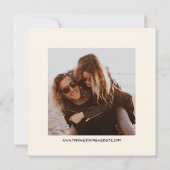 Whimsical Quirky handgeschriebene Bow Wedding Save The Date (Rückseite)